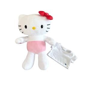 Hello Kitty Sanrio Build a Bear Workshop White 15” Large Plush Toy with Pink Bow